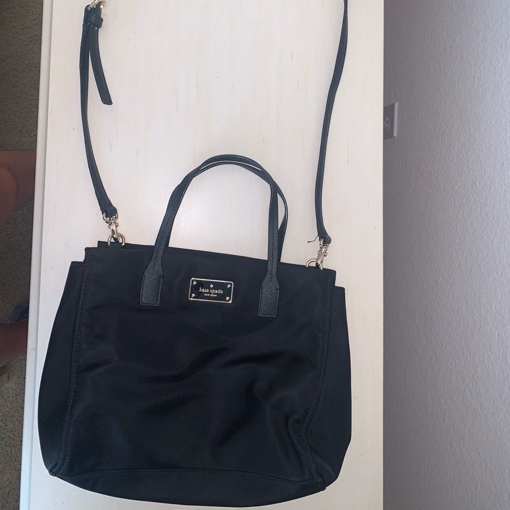 Kate spade polyester crossbody bag: black